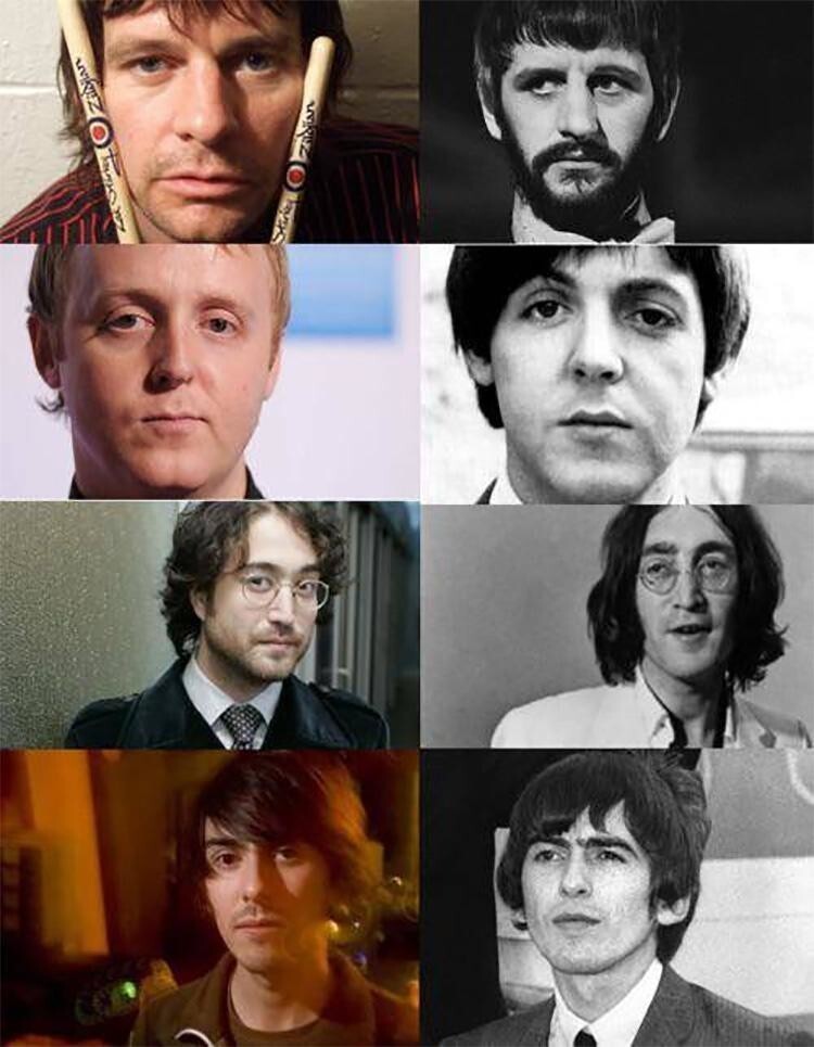Члены легендарной группы The Beatles и их сыновья