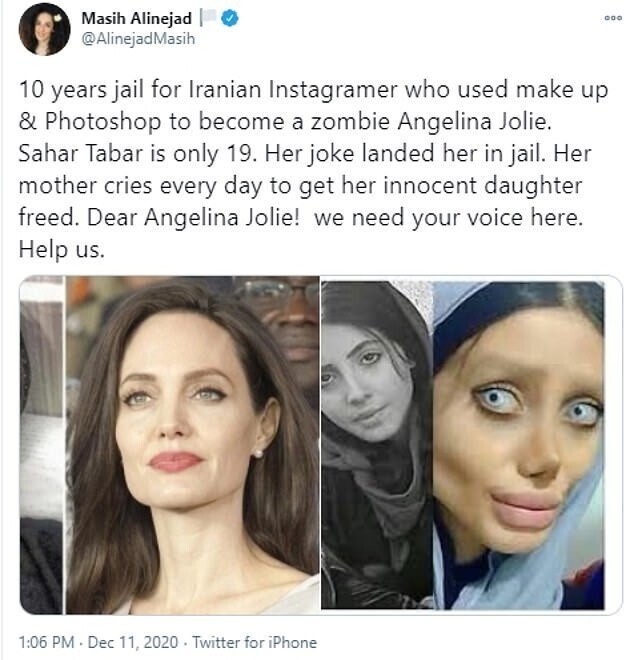 "Иранскую Анджелину Джоли" отправили за решетку на 10 лет