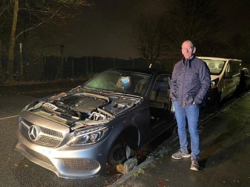 В Великобритании воры разобрали Mercedes прямо возле дома его владельца
