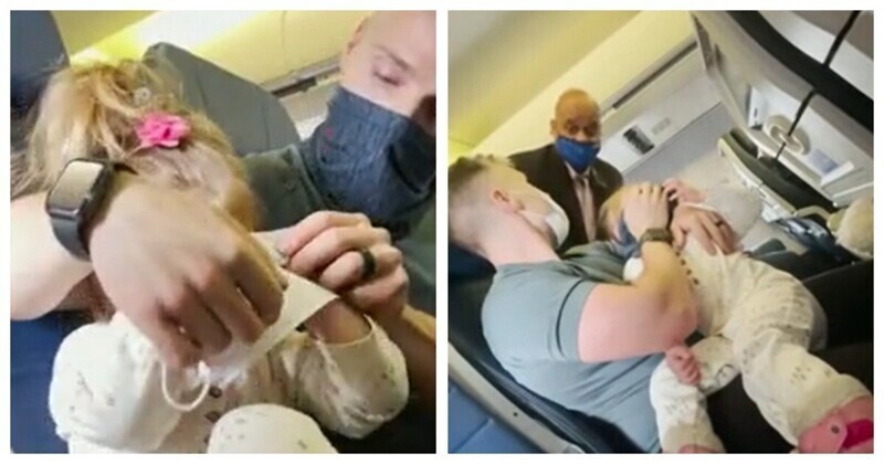 Семью занесли в чёрный список авиакомпании из-за ребёнка, который отказался надеть маску