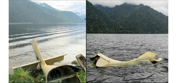 В республике Алтай на Телецком озере всплыл хвост самолета, пропавшего 14 лет назад