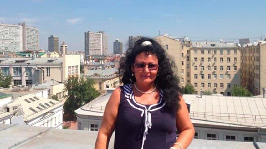 Наталья Агальцова на крыше здания МИДа