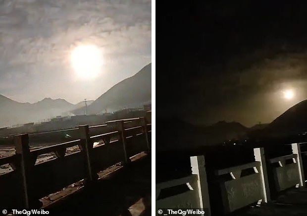 Гигантский огненный шар пронесся по небу и упал в Китае