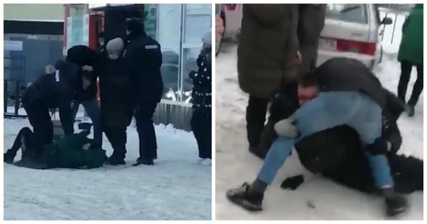 Полицейские из-за отсутствия маски устроили потасовку с беременной женщиной и очевидцем в Татарстане