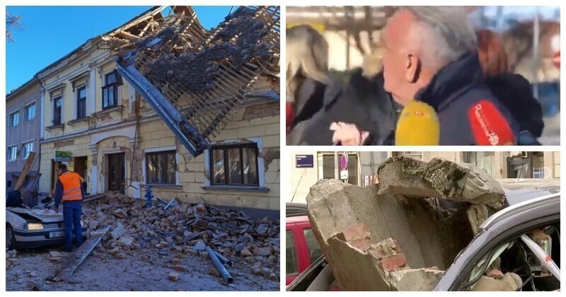 Землетрясение в Хорватии попало в прямой эфир телепрограммы