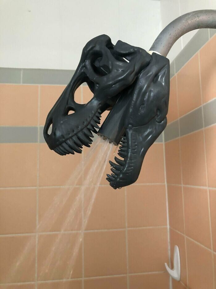"Насадка на душ в виде динозавра. Теперь вы видели все"