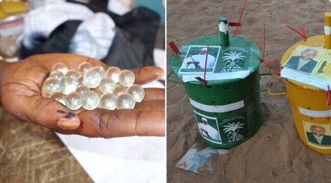 5. С 1965 года голосование в большинстве избирательных участков Гамбии проводится с помощью стеклянных шариков - из-за высокого уровня неграмотности в стране