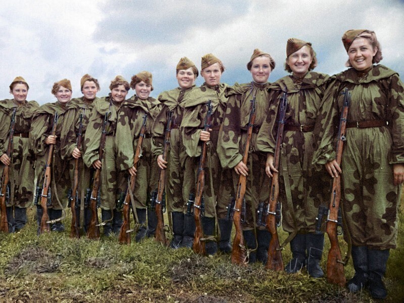 Женская школа снайперской подготовки, Вешняки, Москва, 1943 г.