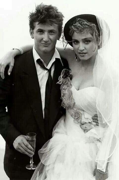 Свадебное фото Мадонны и Ш.Пенна 1985 год