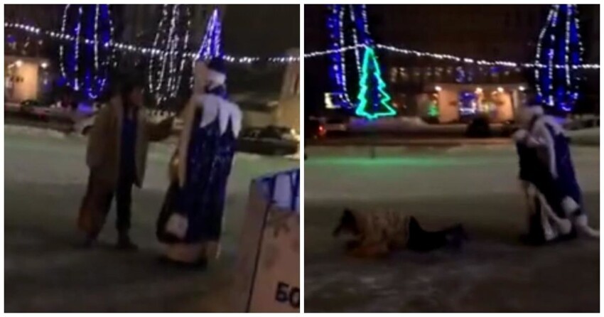 Дед Мороз нокаутировал нетрезвую женщину в Борисоглебске