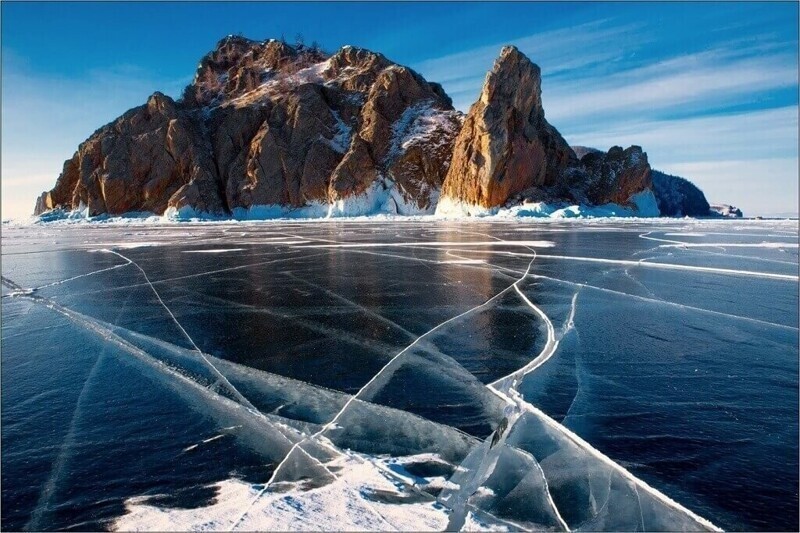 Чудо природы - озеро Байкал, уникальная природа, Байкал зимой