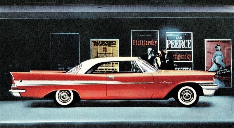 Рекламный постер Chrysler Saratoga 1958 года и Грегор Пятигорски