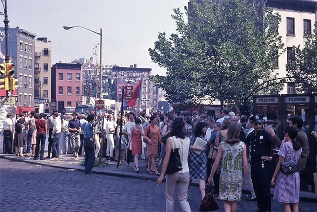 Демонстрация в Гринвич-Виллидж, Нью-Йорк, 1966 год