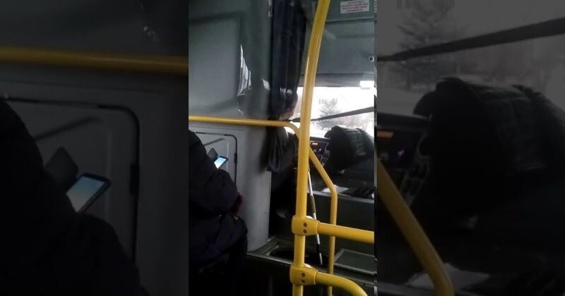 «Как тебе такое, Илон Маск?»: в Калининграде водитель автобуса переключал передачи шваброй