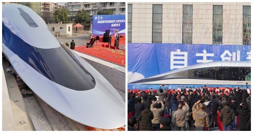 В Китае торжественно презентовали первый в мире поезд на магнитной подушке
