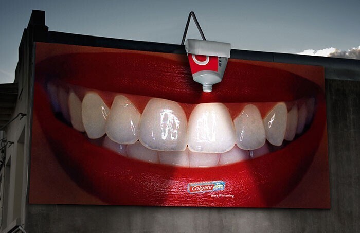 Реклама отбеливающей зубной пасты