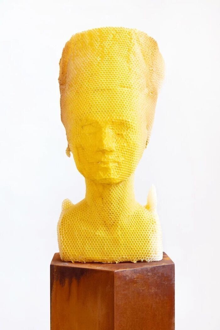 Пчелы помогли художнику создать бюст Нефертити