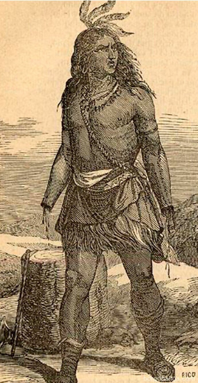 В 1500-х годах воин Гальварино народа мапучу из Чили шел наперекор конкистадорам, за что ему отрезали кисти. Позже он собрал армию и продолжил биться, вставив лезвия себе в руки