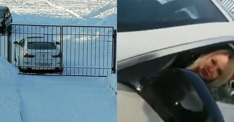 «Дети сидят голодные»: автомобилистка на белом BMW  регулярно паркуется у детского садика и перекрывает въезд