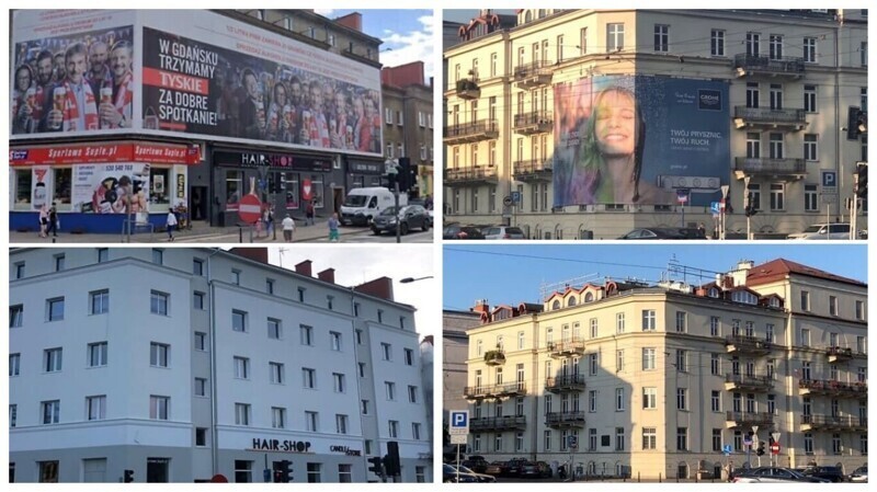 В Польше начали бороться с наружной рекламой: 30 снимков "до" и "после"