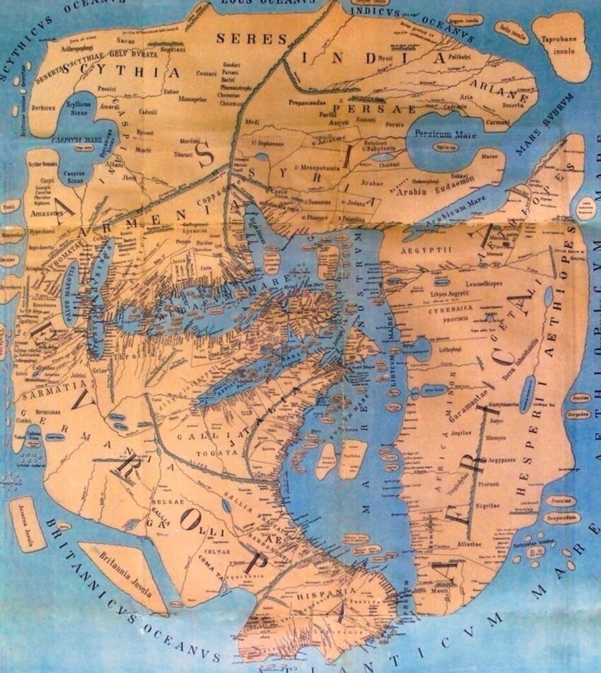 7. Карта мира, составленная римским историком и географом Помпонием Мела в 43 году н.э