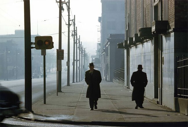 Двое мужчин в тумане, 1958 год