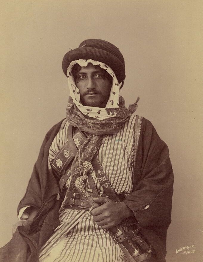29. Фотография бедуинского воина, 1900 год