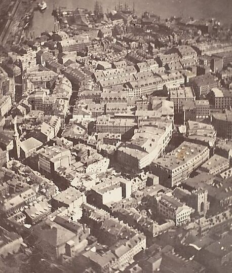 41. Вид на Бостон с воздуха, 1860 год