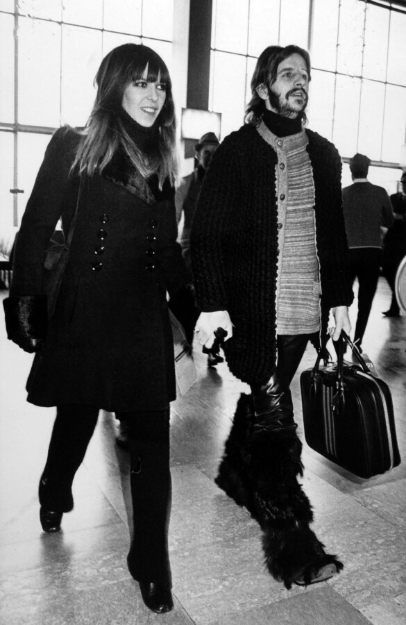 25 февраля 1971 года. Ринго Старр с женой Морин. Лондон, аэропорт Хитроу.