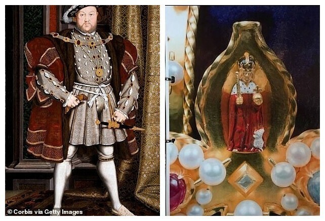 Генрих VIII и одна из статуэток короны