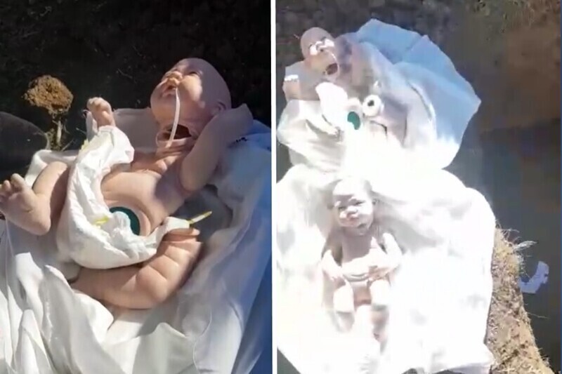 Мужчина в Дагестане на похоронах своих новорожденных детей обнаружил в саванах кукол: видео