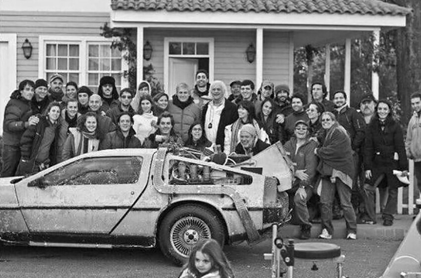Съёмочная группа и актёры фильма "Назад в будущее", США, 1985 год.