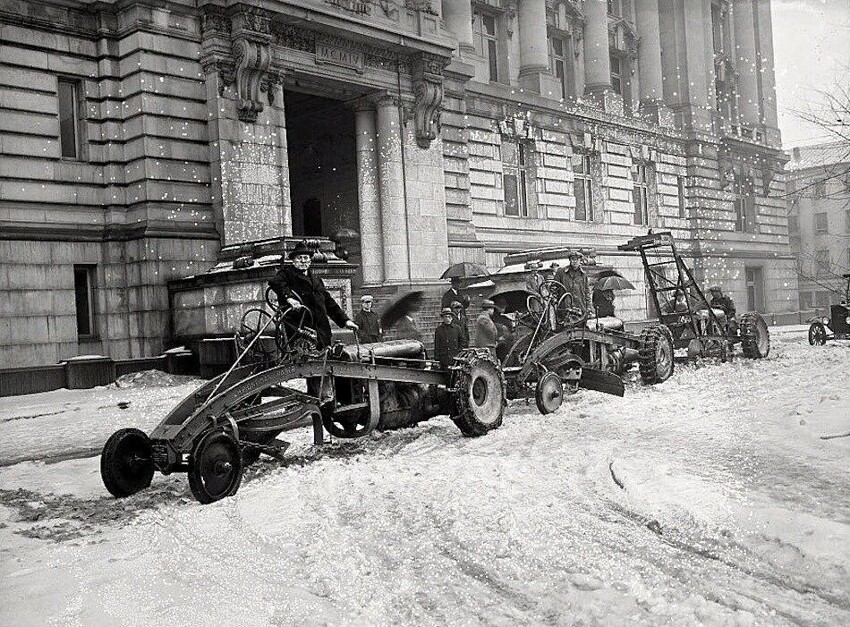 Снегоуборочная техника, Нью-Йорк, начало 20-го века