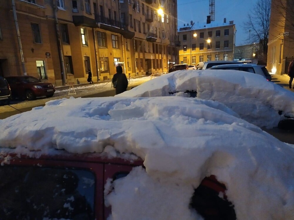 снег в петербурге