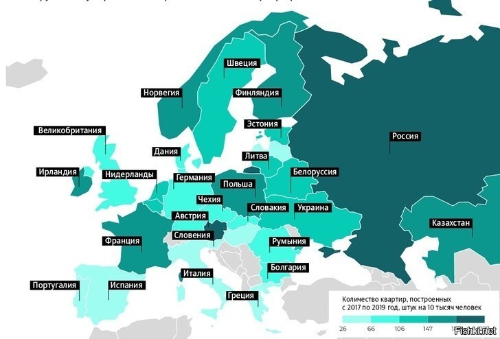 Страна-квартироколонка: Рейтинг стран Европы по строительству жилья
