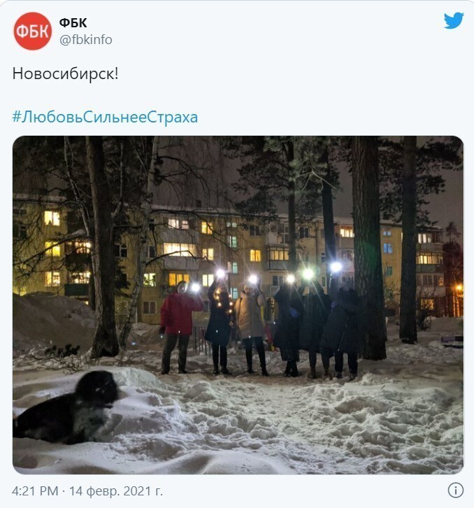 "Режим трепещет". "Массовая" акция с фонариками
