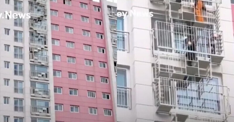 Как выглядит система пожарной эвакуации в многоэтажке Южной Кореи