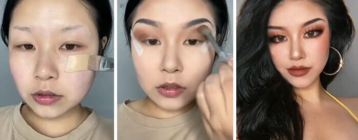 Коварные азиатки с помощью макияжа преображаются до неузнаваемости!