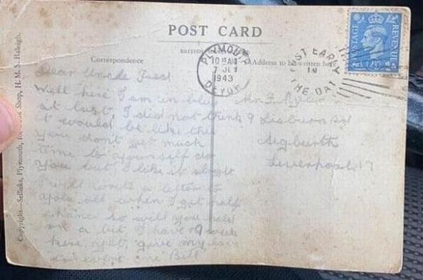 Письмо Билла своему дяде Фреду о первых днях службы на флоте