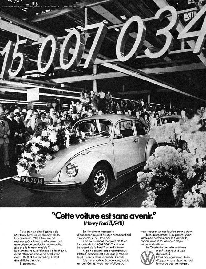 Самый массовый автомобиль в мире: как Volkswagen Beetle через 45 лет опередил Ford T