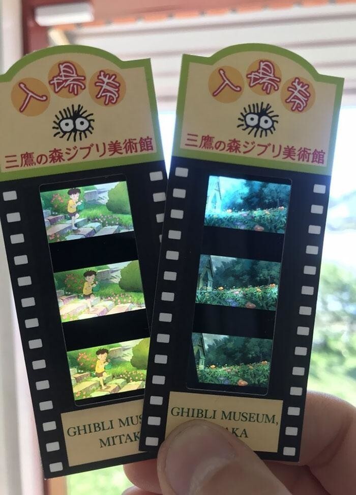 26. В музее Ghibli билеты сделаны из пленок с мультфильмами студии