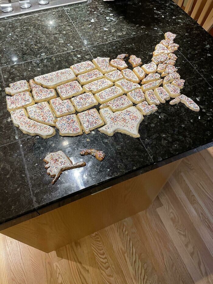 Карта США из печенек