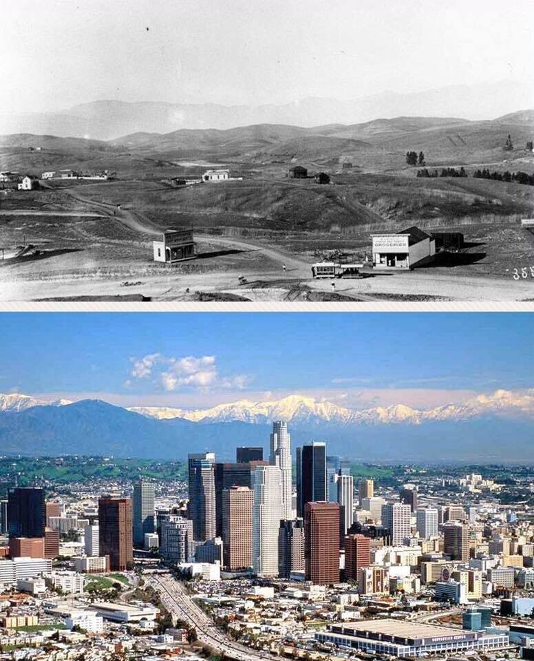 4. Лос-Анджелес в 1901 году и в 2001 году