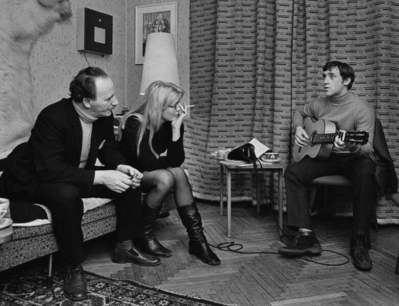 Макс Леон, Марина Влади и Владимир Высоцкий. 1969 год