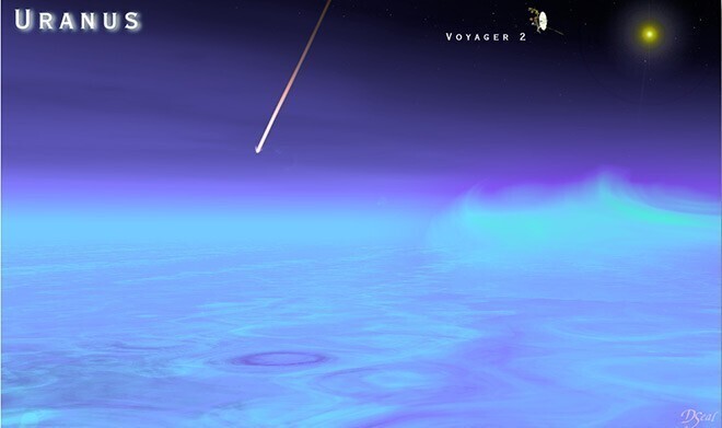 Вид на Солнце с Урана. Фото сделано космическим аппаратом "Вояджер-2":