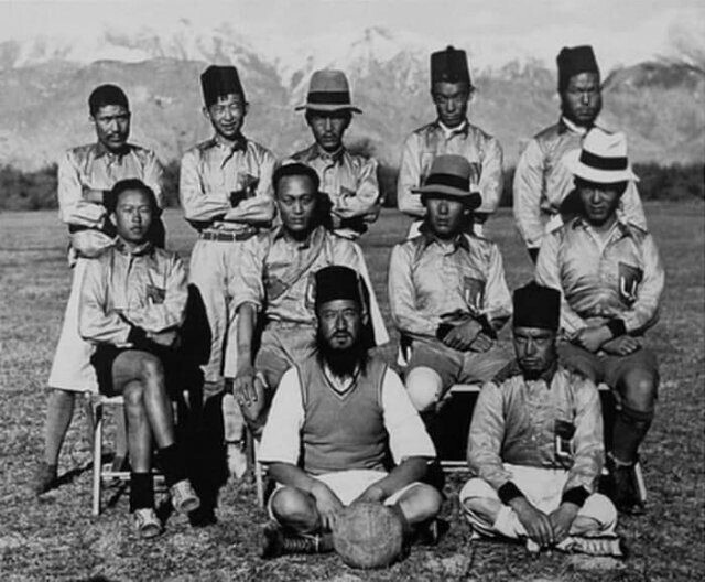 Тибeтская сборнaя по футболу, 1936 год.