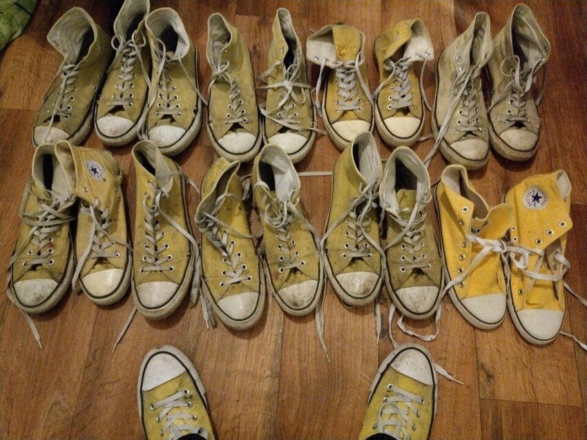 20. Я собирал каждую пару своей обуви с 2008 года