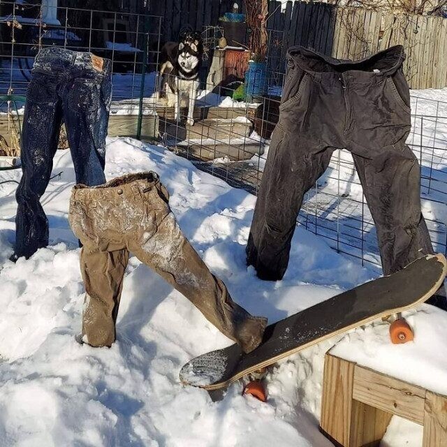 Приколы с замёрзшей одеждой