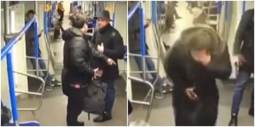 Певец в метро брызнул пассажиру баллончиком в лицо за то, что тому не понравилось его пение