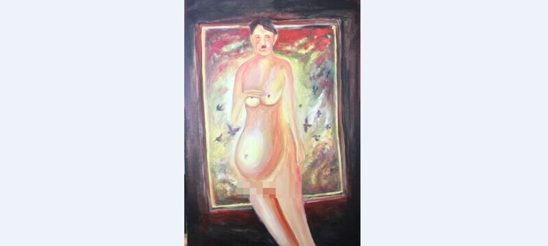 На Украине нарисовали беременного Гитлера